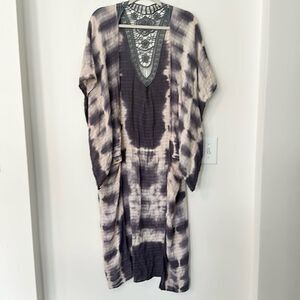 Boho tie-dye Long Duster Cardigan O/S